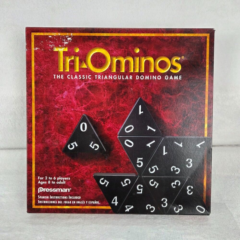 Vintage 1997 Pressman Tri-Ominos Board Game – Complete with Instructions